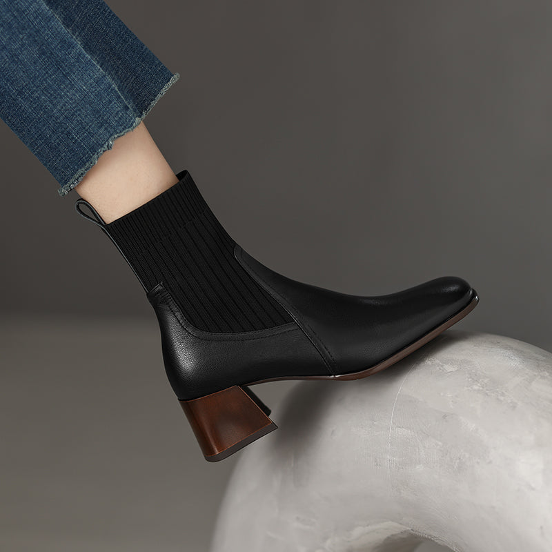 Noel Sock Chelsea Boots Black Newgew