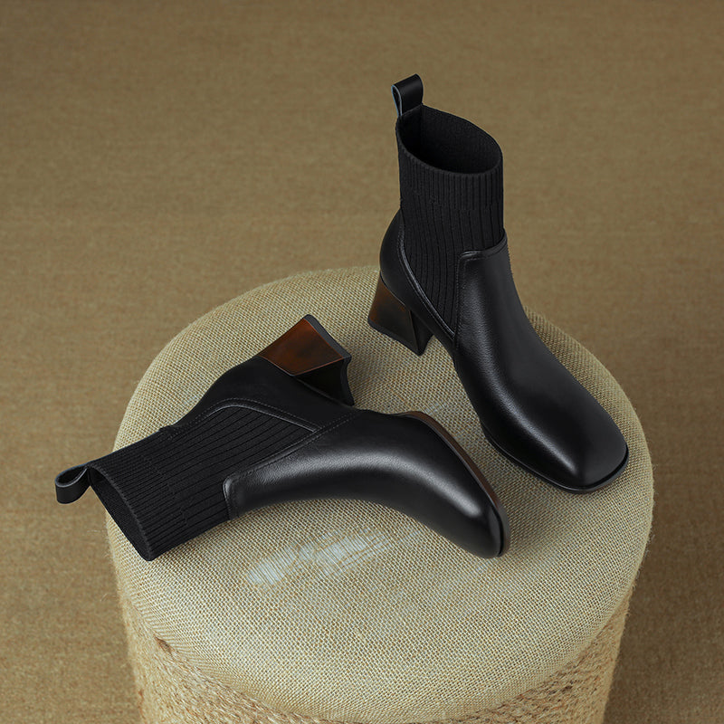 Noel Sock Chelsea Boots Black Newgew