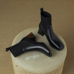 Noel Sock Chelsea Boots Black Newgew