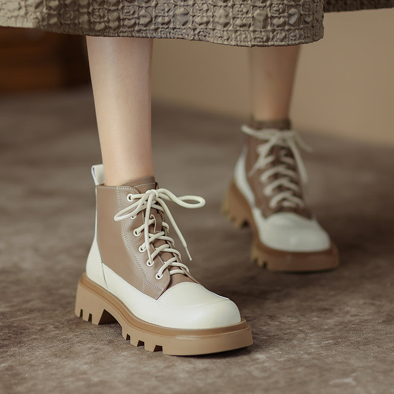 Heidi Patchwork Platform Boots Newgew