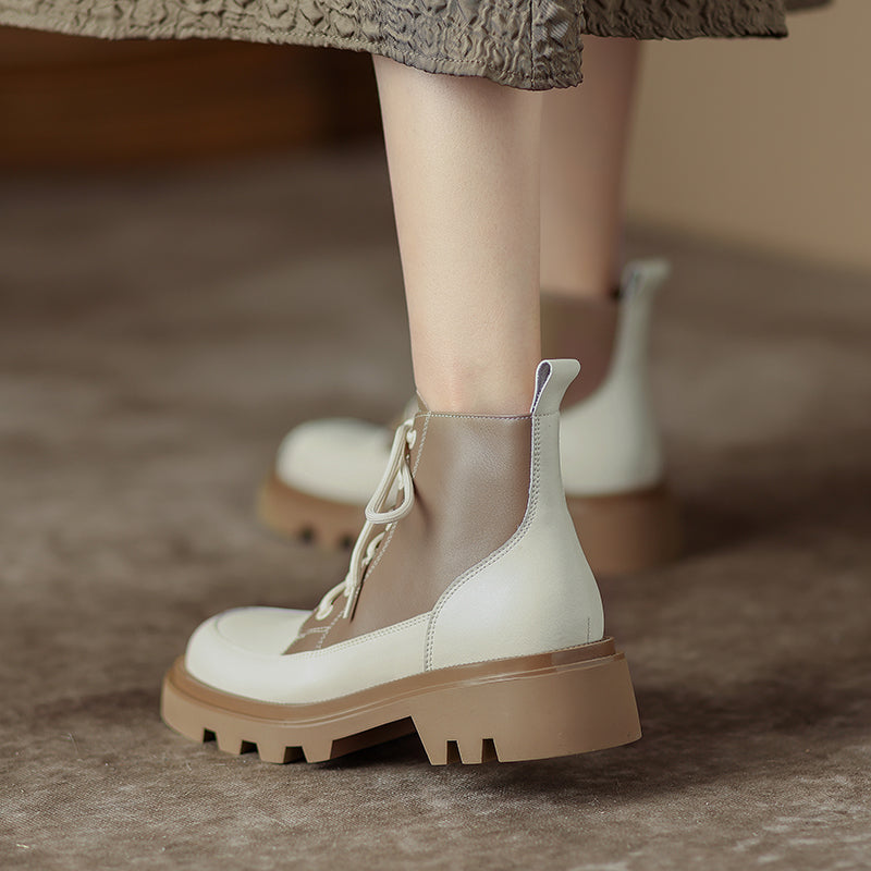 Heidi Patchwork Platform Boots Newgew