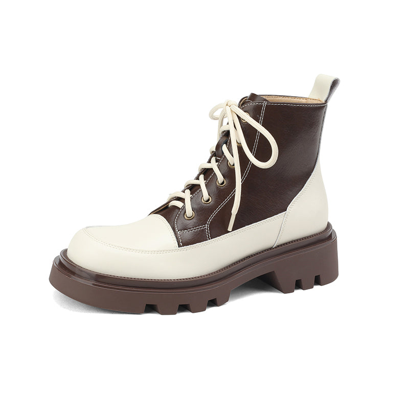 Heidi Brown Patchwork Boots Newgew