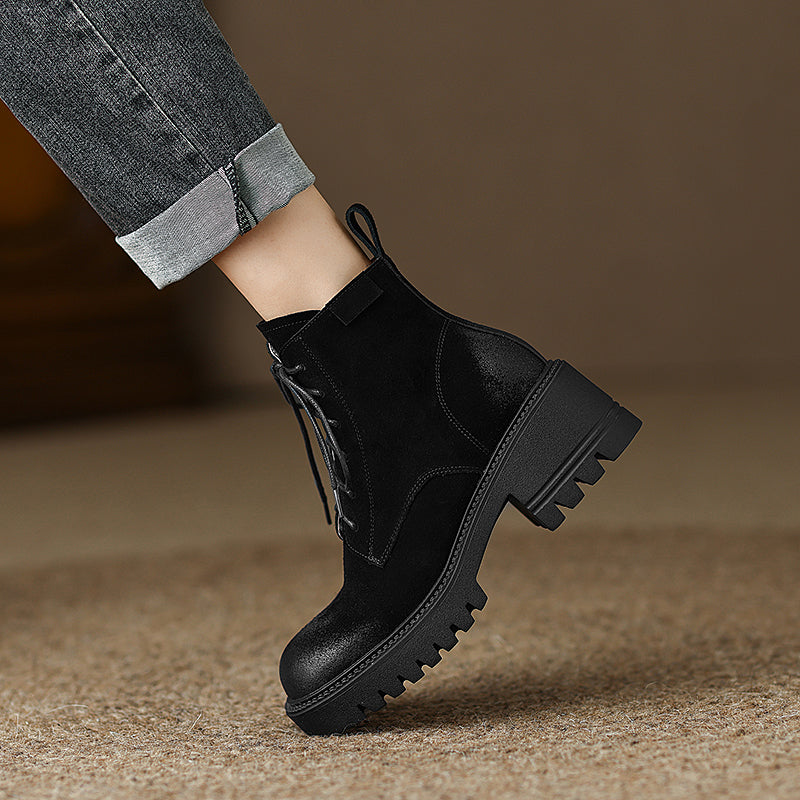 Huda Lug Sole Tan Platform Boots Newgew