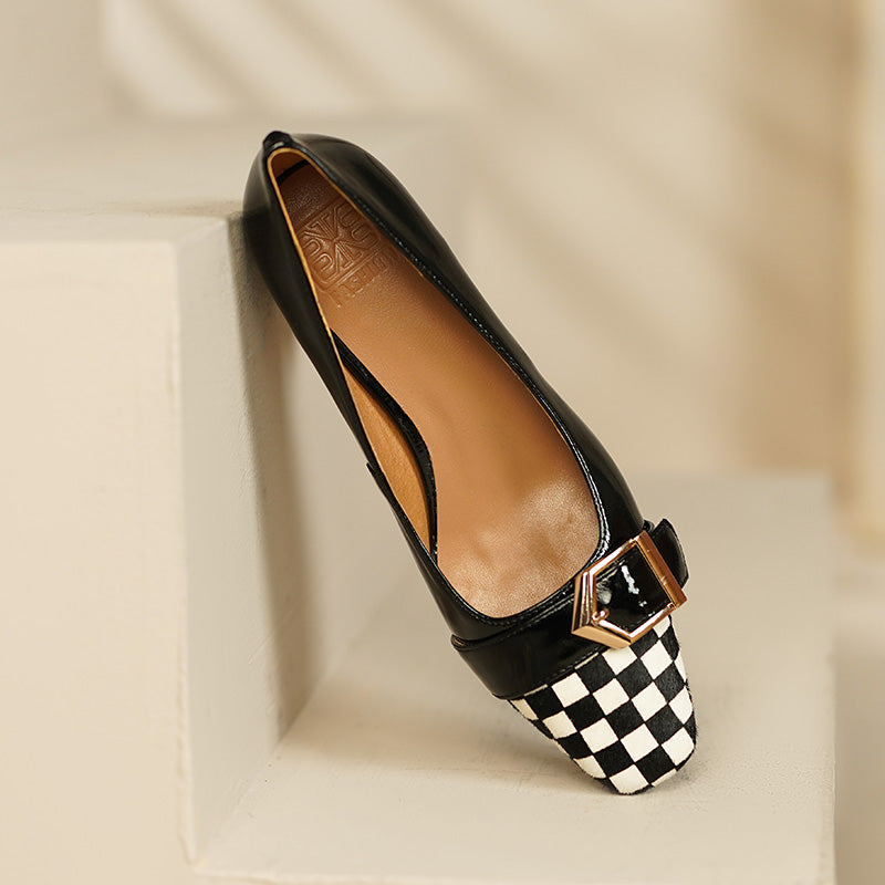 Caitlyn Checkerboard Cap Toe Heels Newgew