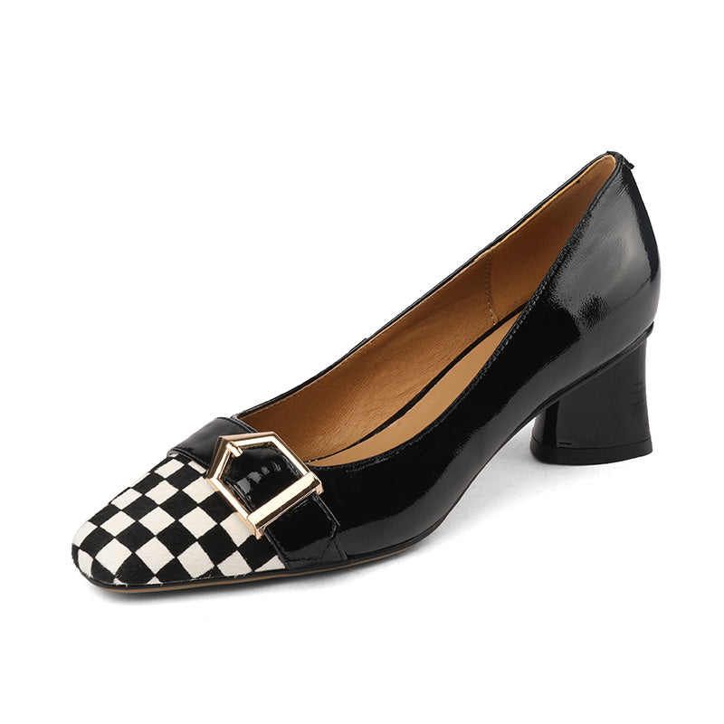 Caitlyn Checkerboard Cap Toe Heels Newgew