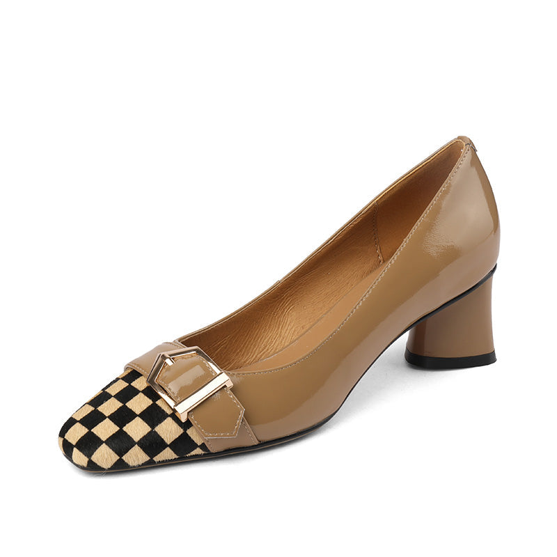 Caitlyn Checkerboard Cap Toe Heels Newgew