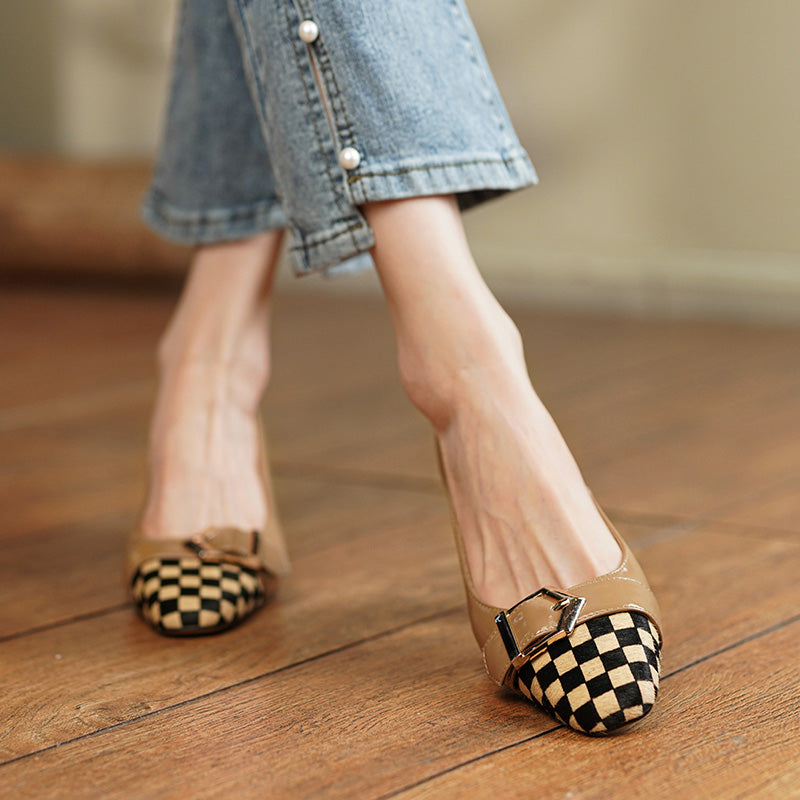 Caitlyn Checkerboard Cap Toe Heels Newgew