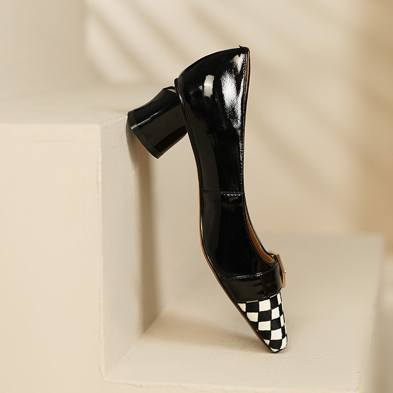 Caitlyn Checkerboard Cap Toe Heels Newgew