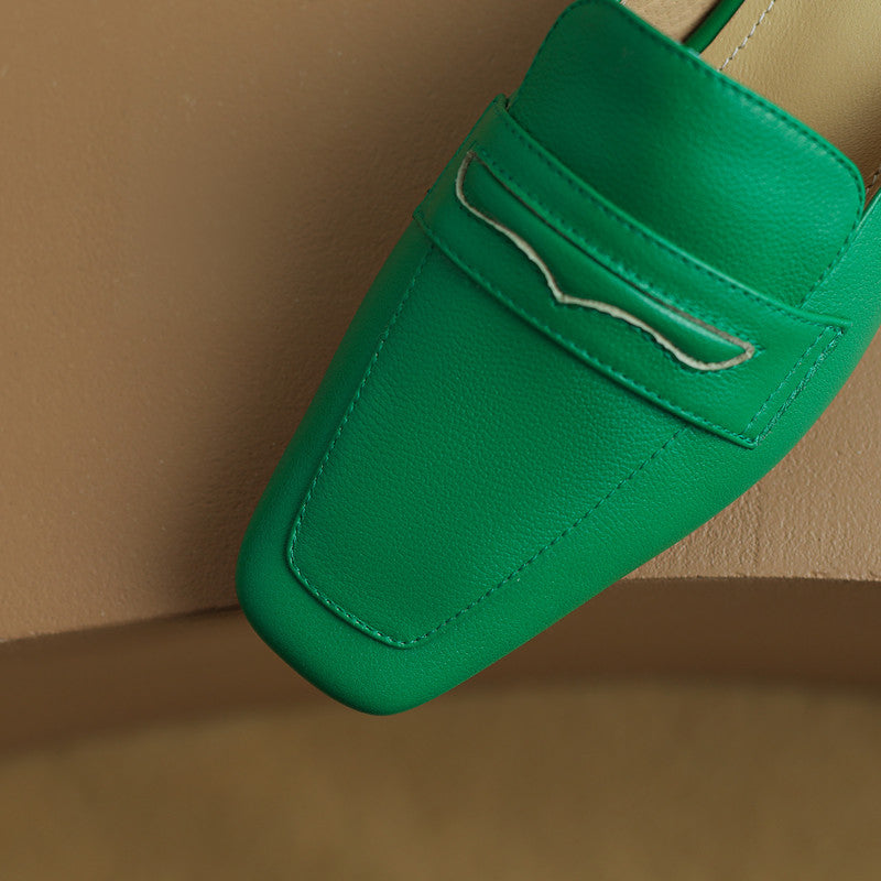 Esme Green Penny Loafer Mules NEW GEW