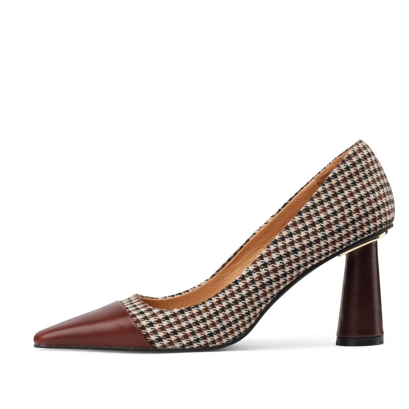 Dixie Vintage Plaid Slip on Heels NEW GEW