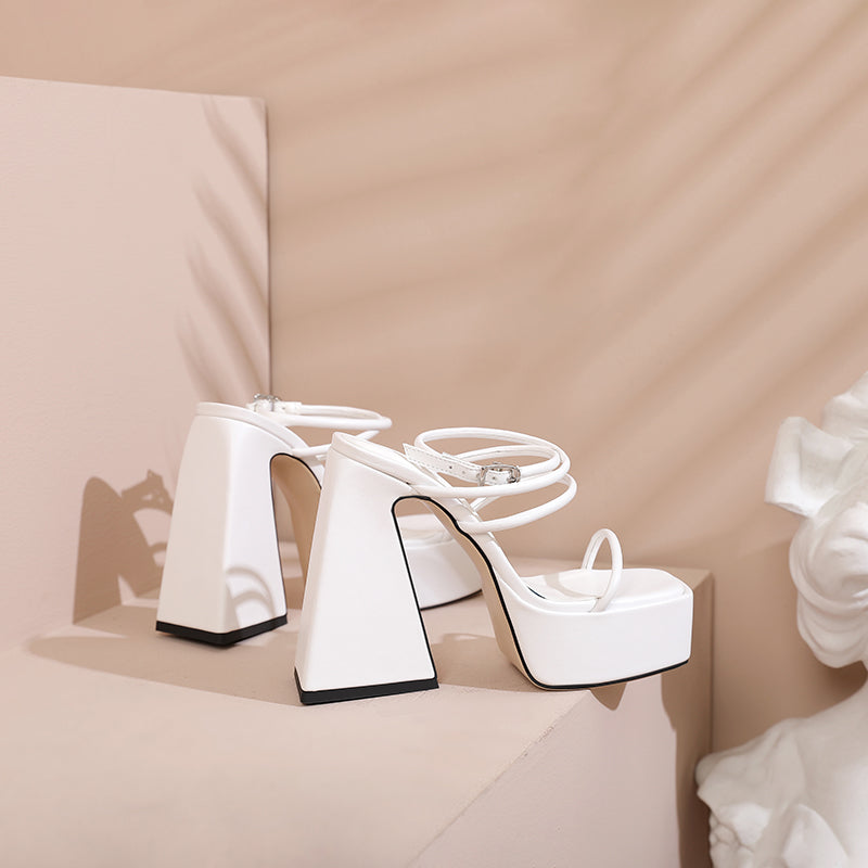 Dallas Platform Chunky Heel Strappy Sandals NEW GEW