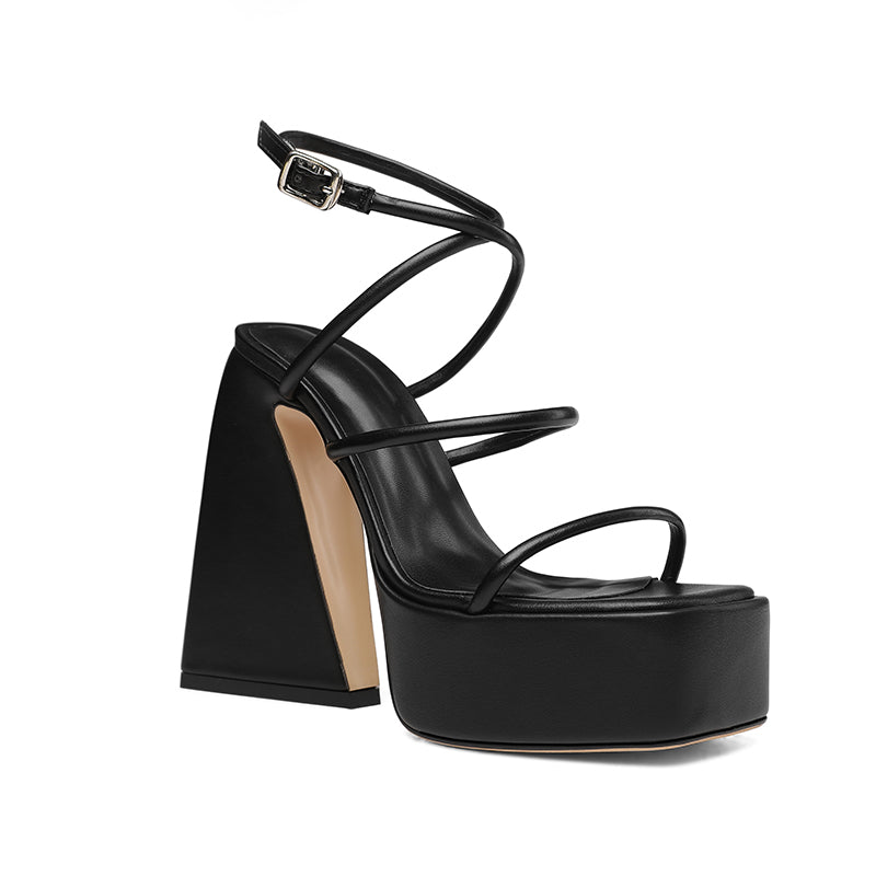 Dallas Platform Chunky Heel Strappy Sandals NEW GEW