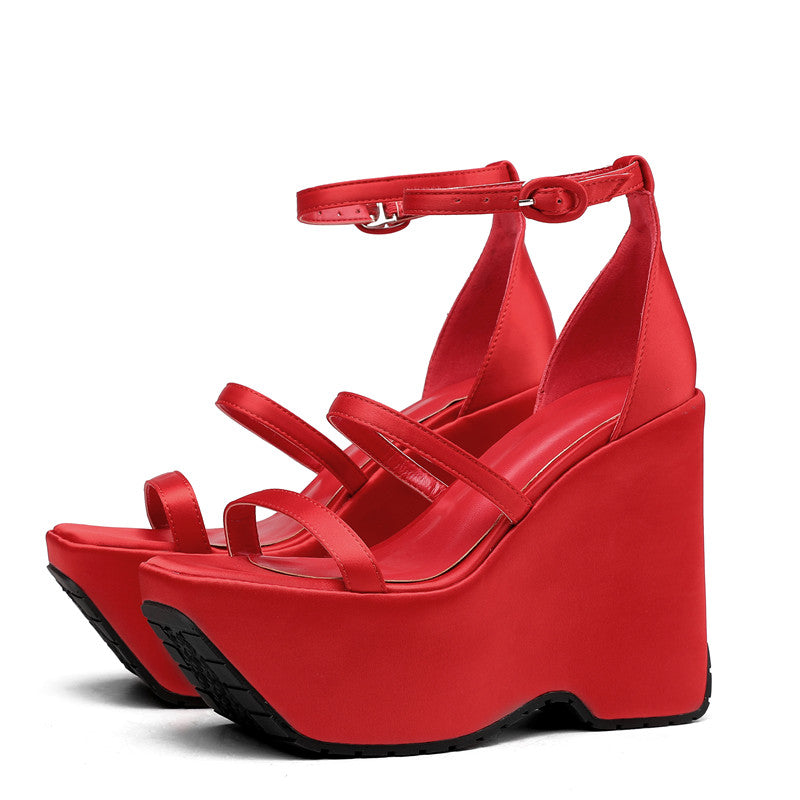 Elena Platform Wedge Strappy Sandals NEW GEW