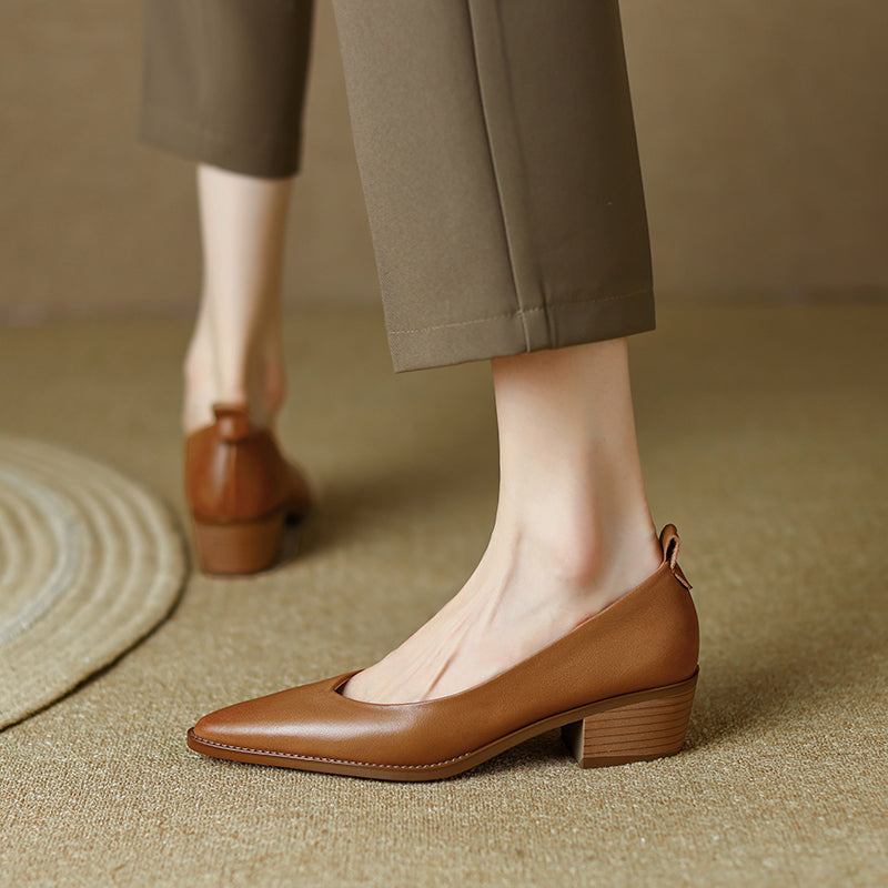 Itzel Brown Womens Slip on Heels newgew
