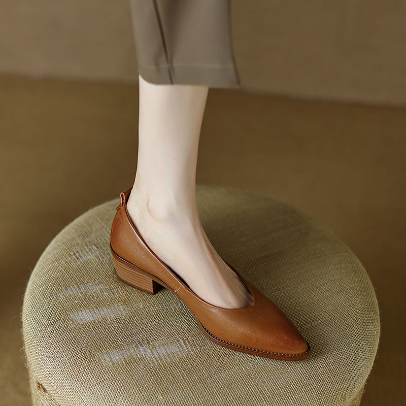 Itzel Brown Womens Slip on Heels newgew