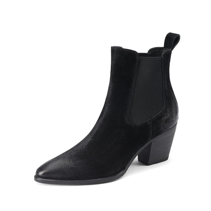 Havyn Black Pointed Toe Chelsea Boots Newgew
