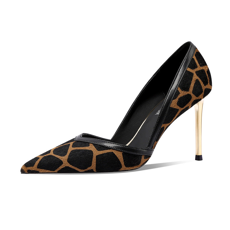 Mabel Womens Leopard Print Heels newgew
