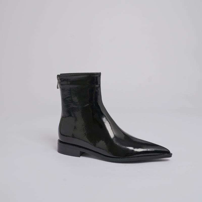 Indie Black Pointed Toe Ankle Boots Newgew