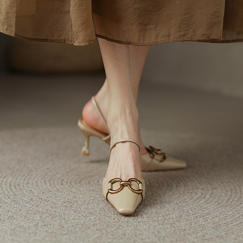 Fiona Nude Kitten Heels Newgew