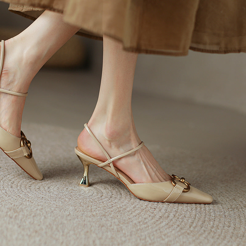 Fiona Nude Kitten Heels Newgew