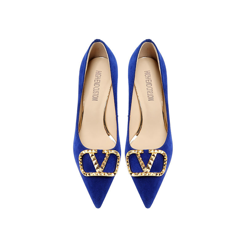 Margot Suede Royal Blue Pumps newgew