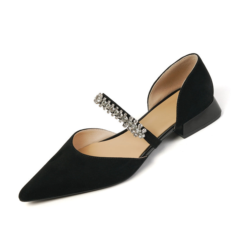 Dalilah Handmade Suede Pointy Toe Flats NEW GEW