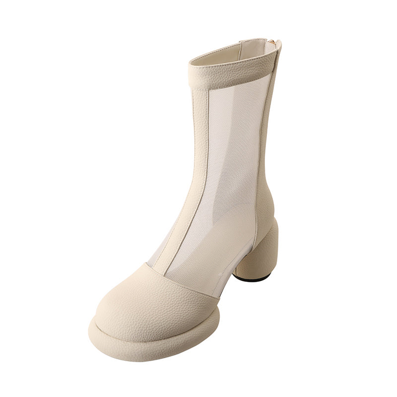 Dawson Chunky Heel Mesh Summer Ankle Boots NEW GEW