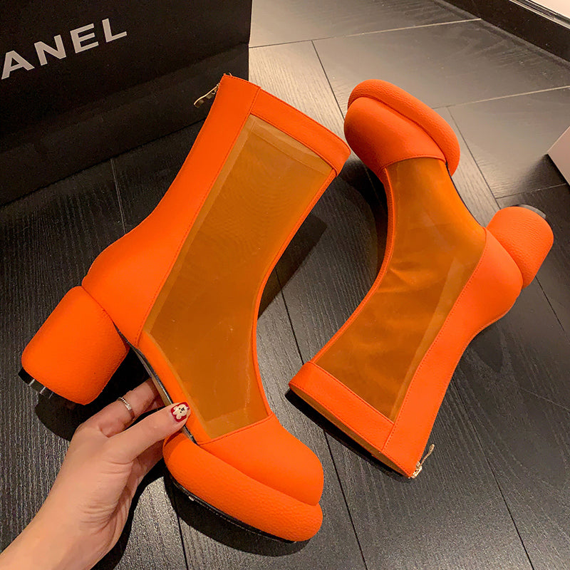 Dawson Chunky Heel Mesh Summer Ankle Boots NEW GEW