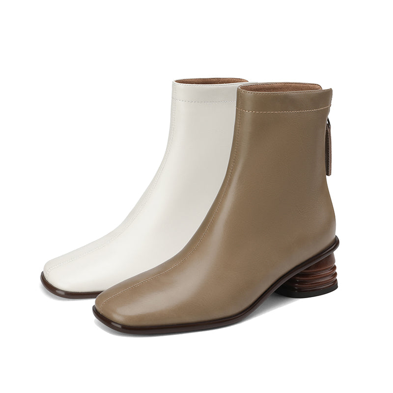Isla Square Toe Nude Sock Boots Newgew