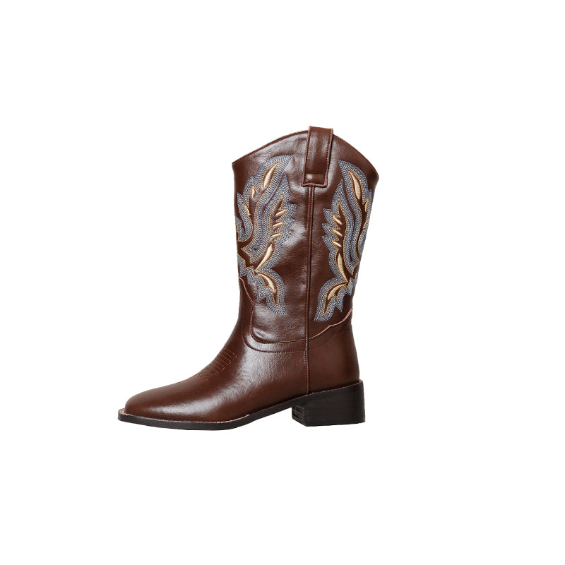 Miley Embroidered Square Toe Cowboy Boots newgew