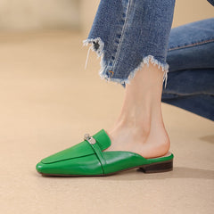 Erin Green Flat Mules NEW GEW