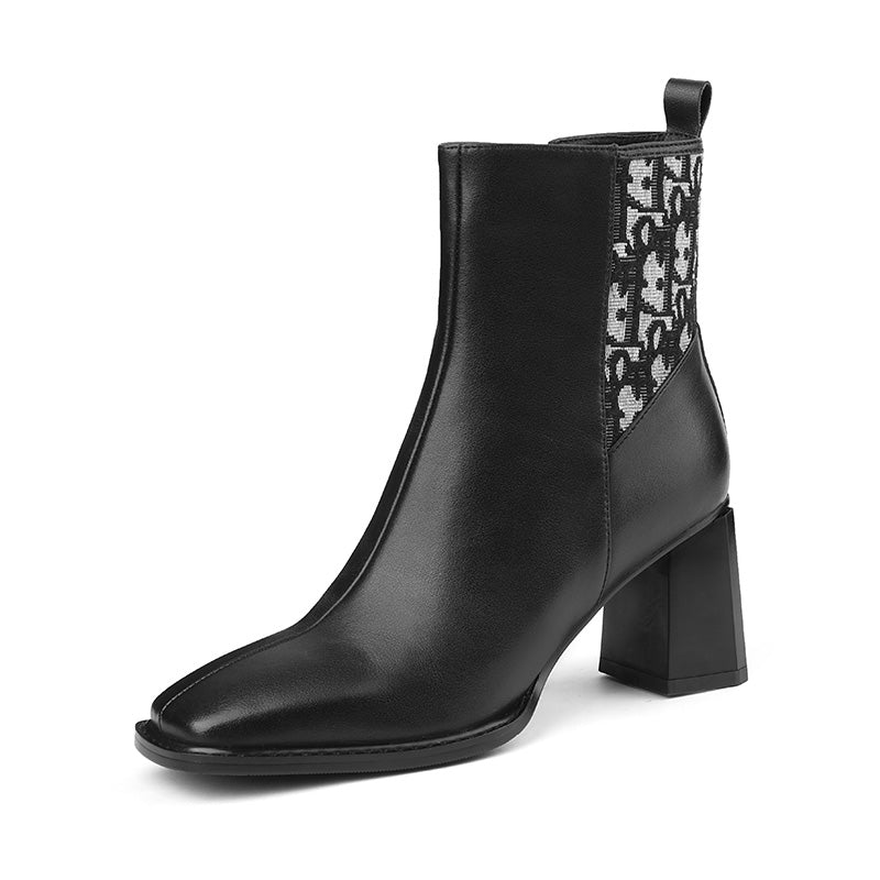 Cristina Handmade Square Toe Heeled Ankle Boots NEW GEW