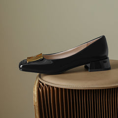 Ella Genuine Leather Low Heel Slip on Pumps NEW GEW