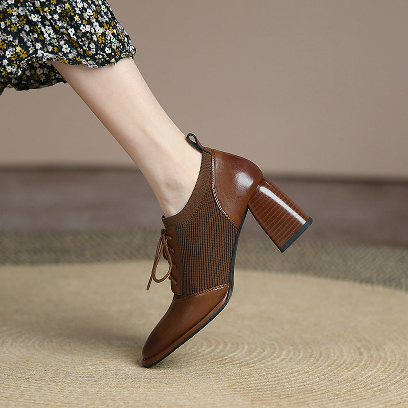 Iris Brown Oxford Heels Newgew