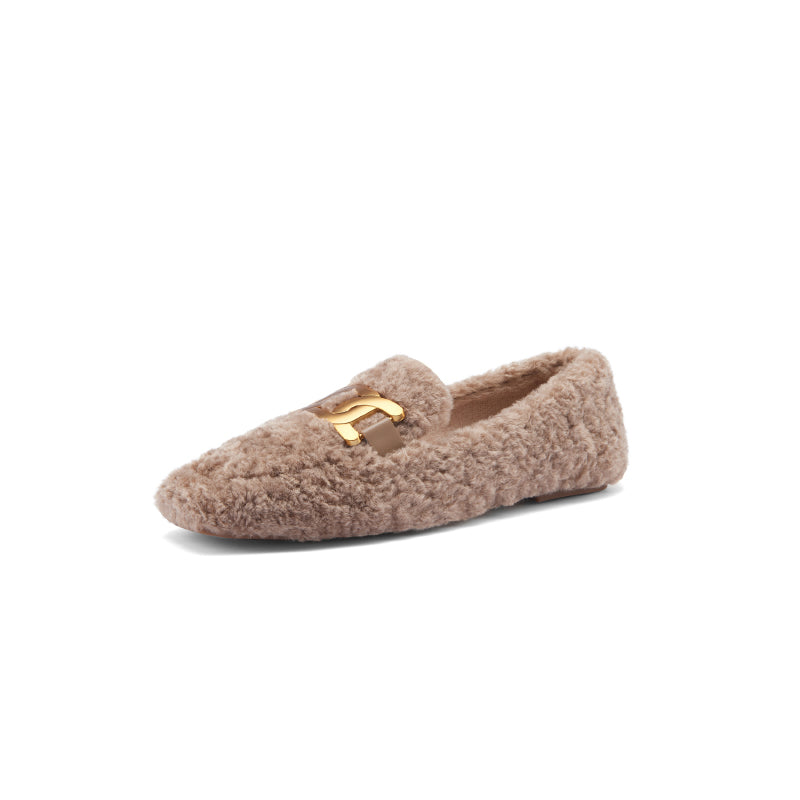 Zaynab Wool Loafers with Chain Newgew